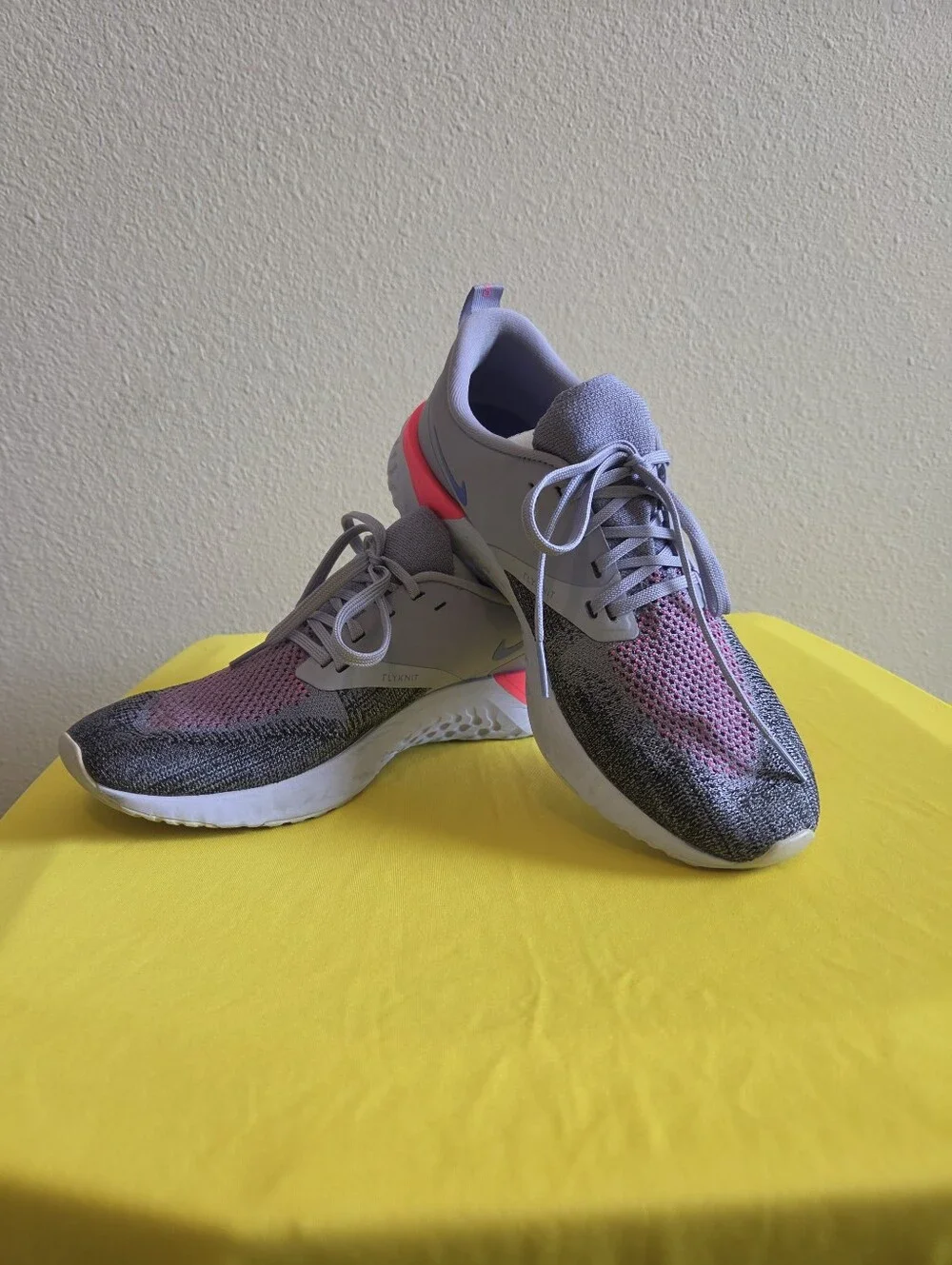 Nike React Vision 2.0 Women's Gray Sneakers with Pink & Blue Accents